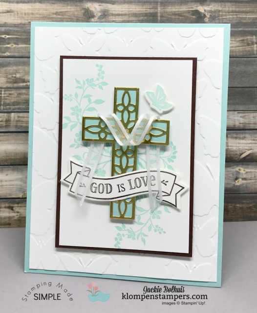 Hold on to Hope makes gorgeous cards for many occasions. Combine with Cross of Hope Framelits to make beautiful cards.