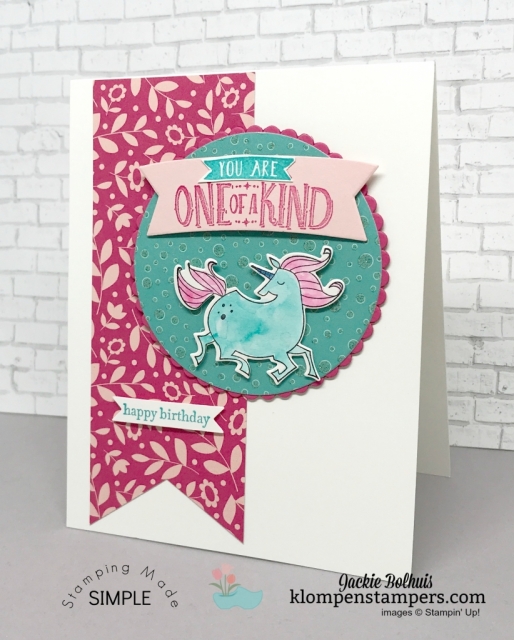 Birthday cards for kids using Magical Day Bundle. By Jackie Bolhuis, klompenstampers.com