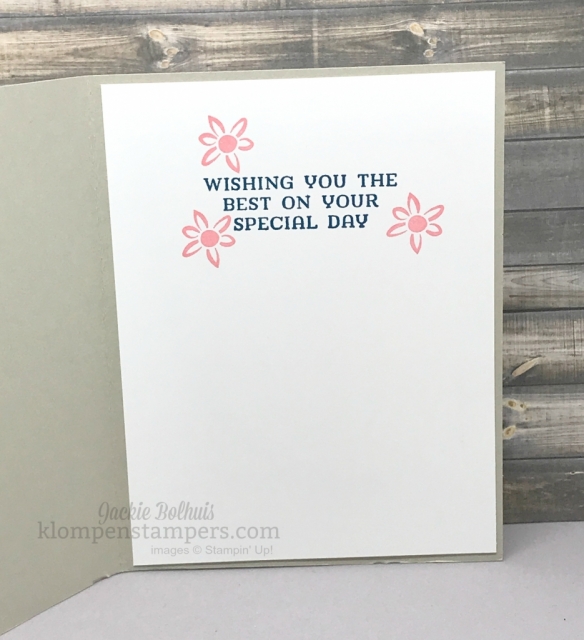 Quick & easy card using Perennial Birthday stamp set. Free Bonus Card Kit with purchase.
