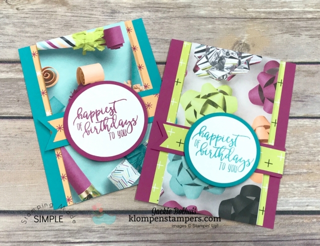 Fun Fold Card Using Stampin' Up Picture Perfect Designer Paper