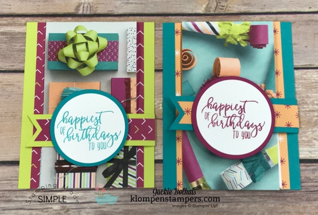 Easy Fun Fold using Picture Perfect Party Designer Series Paper and Picture Perfect Birthday stamp set