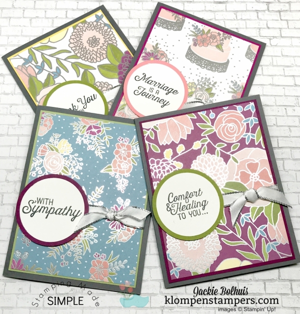 Quick & easy cards using Sweet Soiree Designer Series Paper DSP.