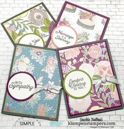 Quick & easy cards using Sweet Soiree Designer Series Paper DSP.