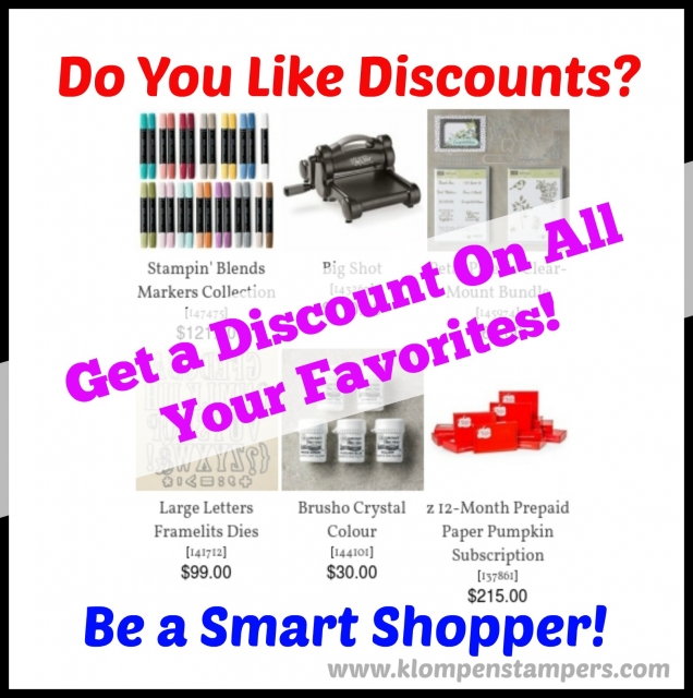 Get a discount on all your Stampin' Up! Purchases when you join the Klompen Stampers