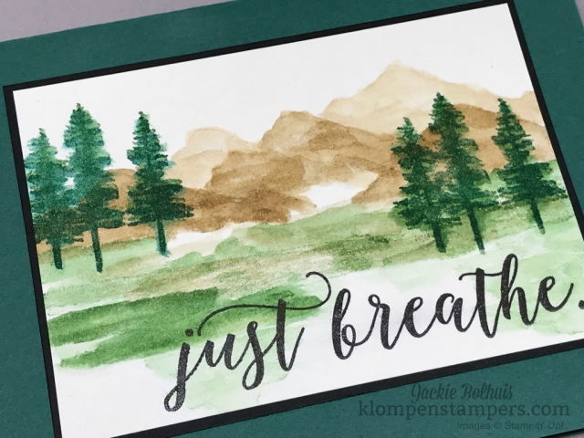 Quick & easy watercolored card using waterfront stamp set.