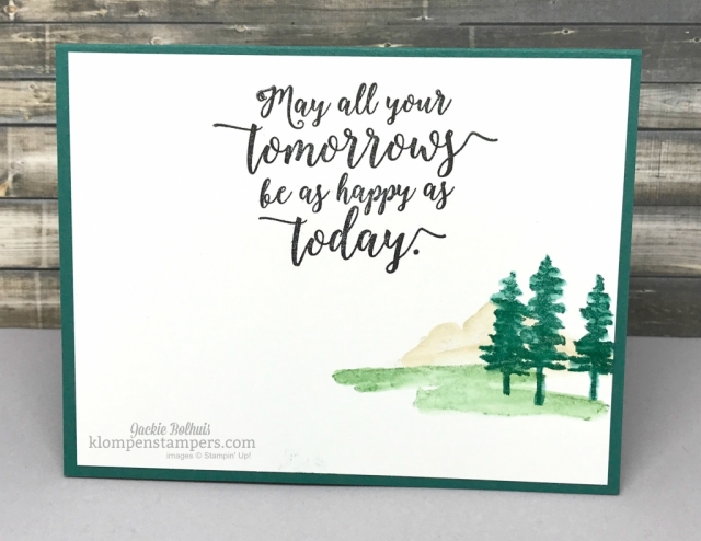 Quick & easy watercolored card using waterfront stamp set.