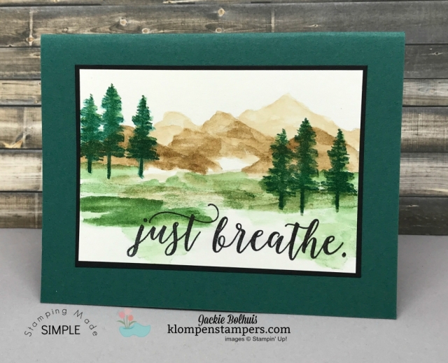 Quick & easy watercolored card using waterfront stamp set.