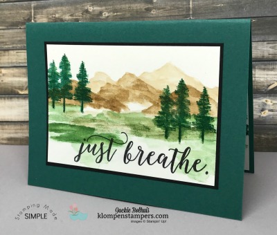 Quick & easy watercolored card using waterfront stamp set.