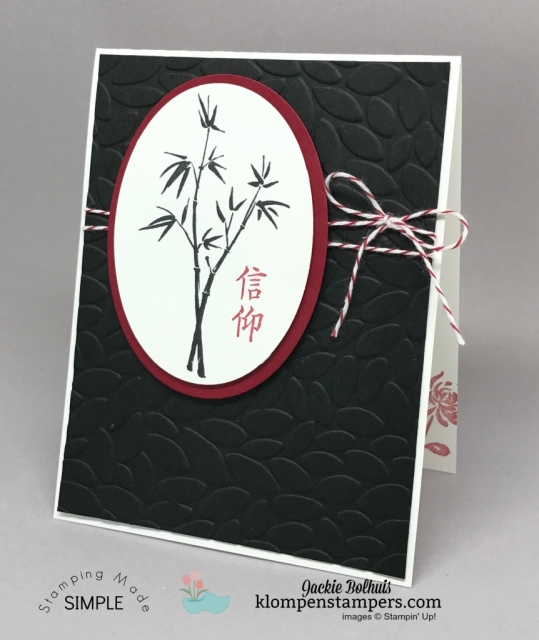 Quick & easy card using Artistically Asian stamp set. Created by Jackie Bolhuis, Klompenstampers