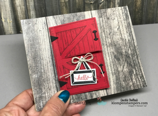 hello-card-with-red-barn-door-on-wood-grain-background hello-card-with-red-barn-door-on-wood-grain-background