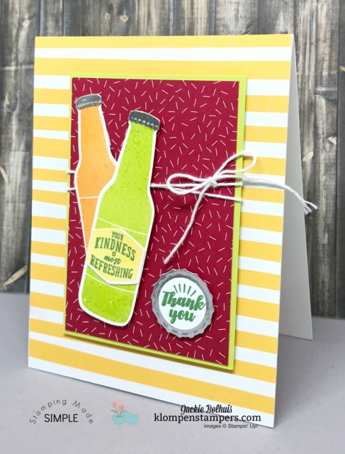 Video showing how to heat emboss with any colored ink pad using Bubble Over bundle from Stampin' Up! Created by Jackie Bolhuis, Klompen Stampers #jackiebolhuis #klompenstampers