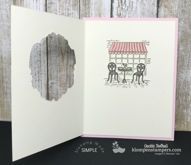 Charming Cafe Stamp set from the 2018 Occasions Catalog from Stampin' Up! Card Created by Jackie Bolhuis, Klompen Stampers #jackiebolhuis #klompenstampers