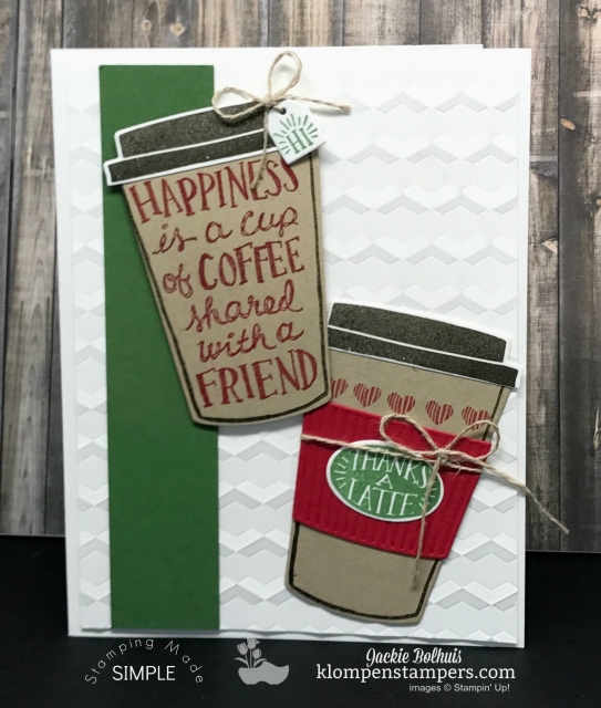 Coffee Cafe tutorial for 4 different cards