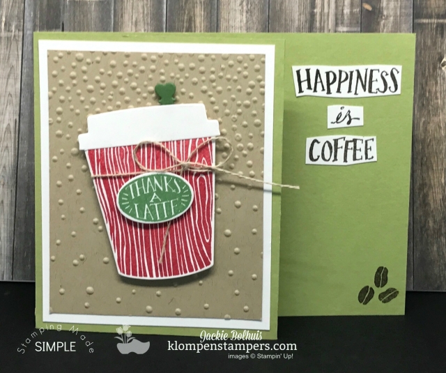 Coffee Cafe tutorial for 4 different cards
