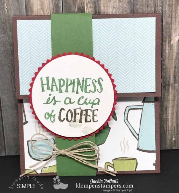 Coffee Cafe tutorial for 4 different cards