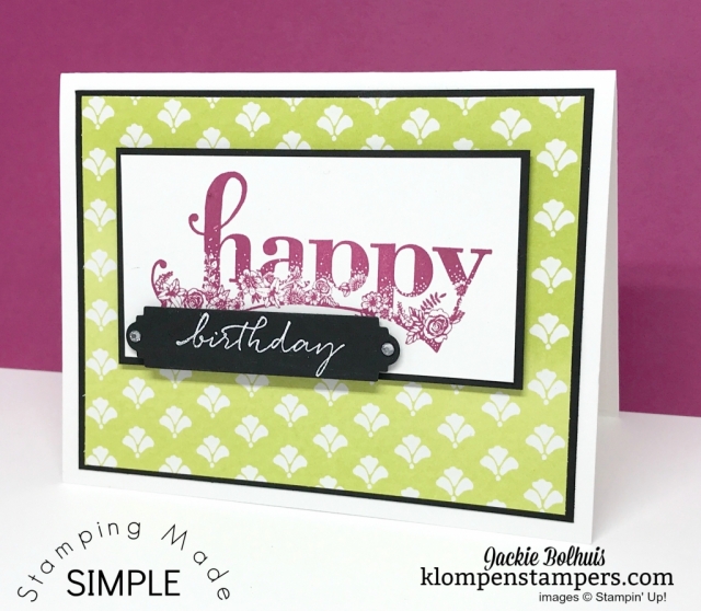 Happy Wishes from the 2018 Sale-a-bration. By Jackie Bolhuis, Klompen Stampers