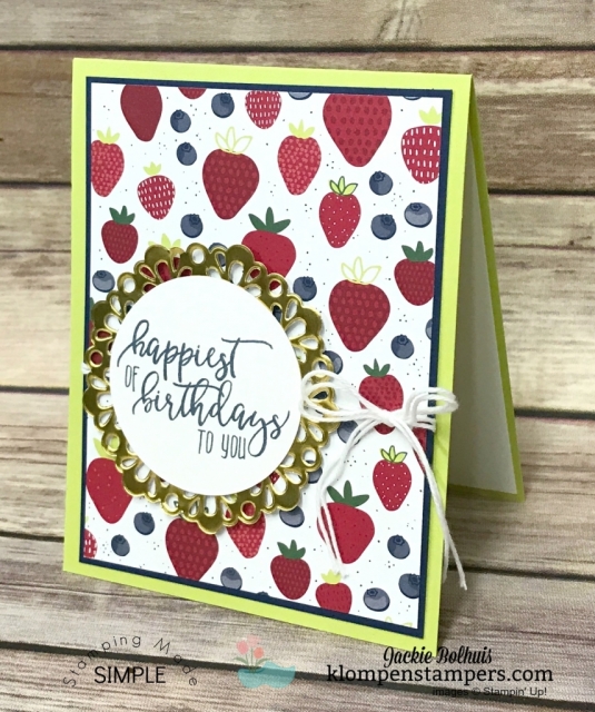 Quick & easy cards made using Tutti-Fruitti Designer Series Paper. Stamping Quick Tip video posted showing how easy to make.