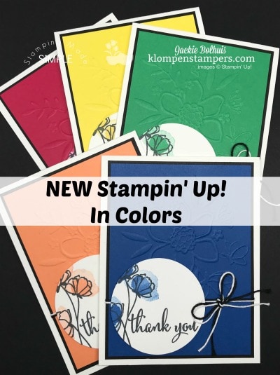 New 2018-2020 Stampin' Up! In Colors.
