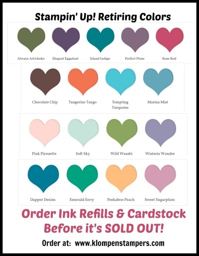 Retiring Stampin' Up! Colors