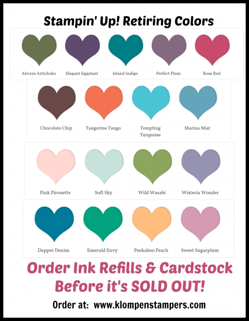 Retiring Stampin' Up! Colors