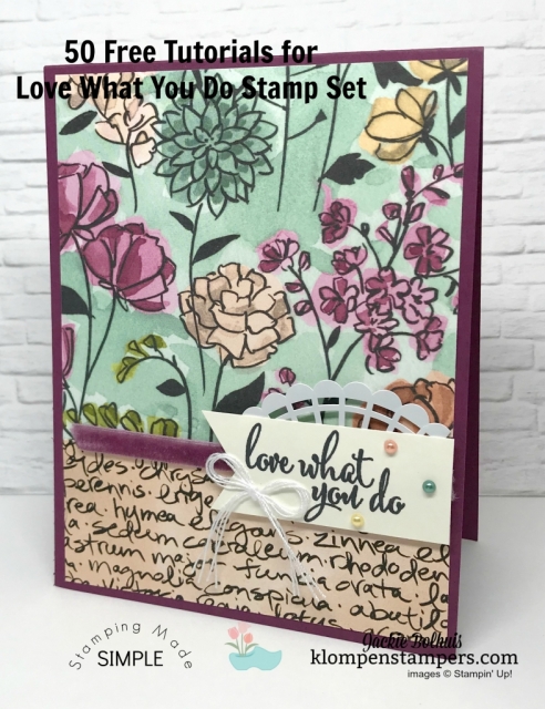 Love What You Do Stamp Set from Stampin' Up! Created by Jackie Bolhuis