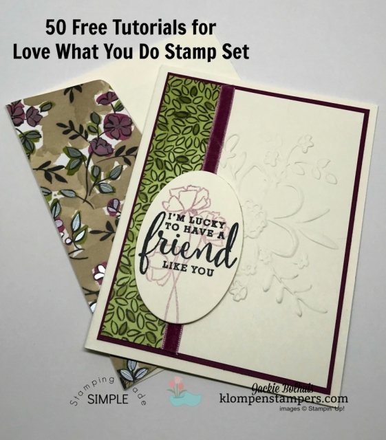 Love What You Do Stamp Set from Stampin' Up! Created by Jackie Bolhuis