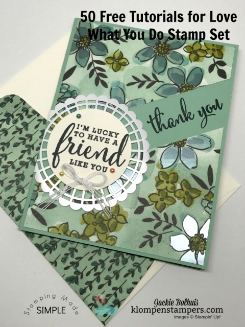 Love What You Do Stamp Set from Stampin' Up! Created by Jackie Bolhuis