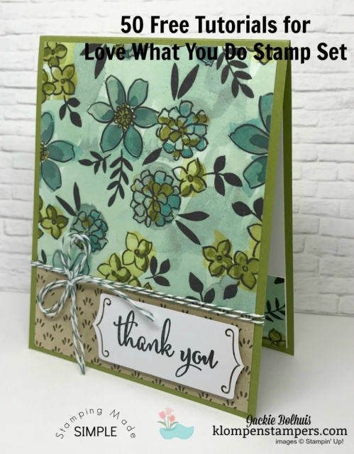 Love What You Do Stamp Set from Stampin' Up! Created by Jackie Bolhuis