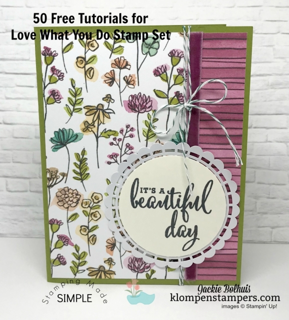 Love What You Do Stamp Set from Stampin' Up! Created by Jackie Bolhuis
