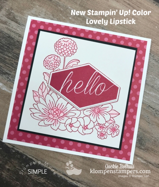 Accented Blooms Stamp Set with Stampin Up New In Color Lovely Lipstick