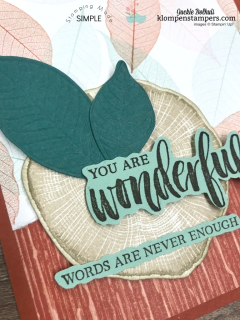 How to make a quick card using Nature's Poem Designer Paper