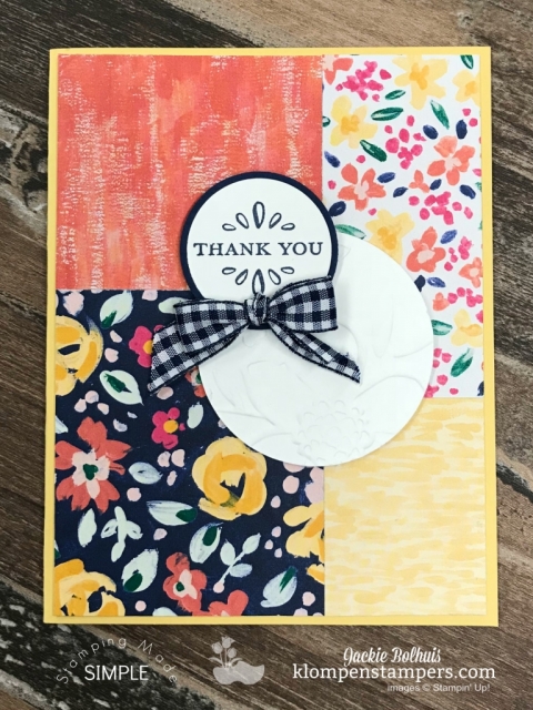Simple Handmade Card 2 Featuring Garden Impressions Designer Paper