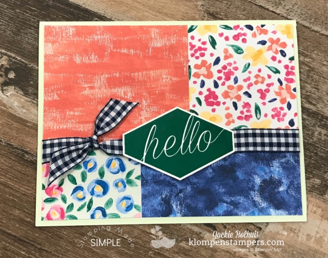 Simple Handmade Card 3 Featuring Garden Impressions Designer Paper