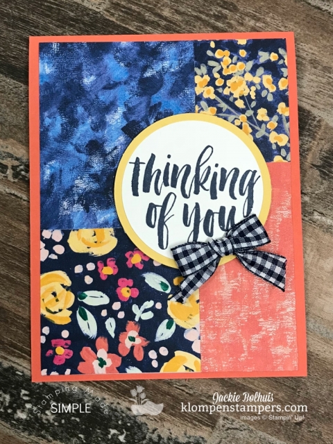 Simple Handmade Card 4 Featuring Garden Impressions Designer Paper