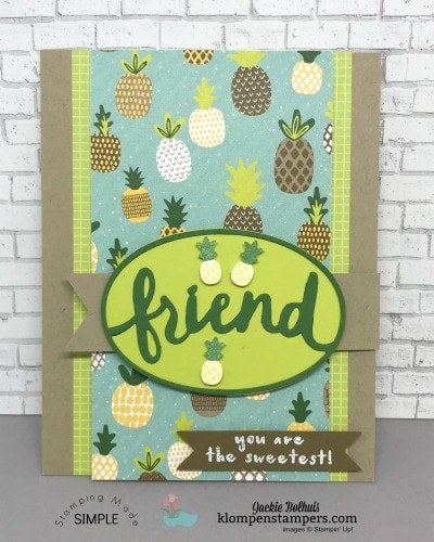 Fun Fold Card using Tutti Frutti Designer Series Paper