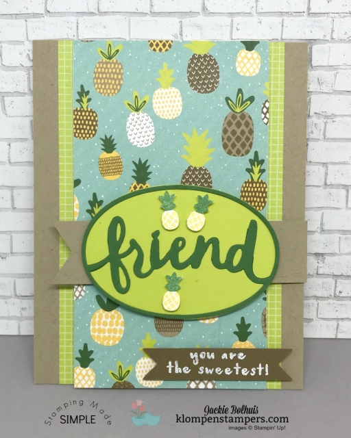 Fun Fold Card using Tutti Fruitti Designer Series Paper