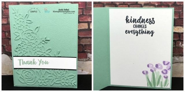 Mint Macaron elegant easy card using abstract impressions