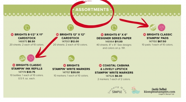 Color collection assortments and coordinating products