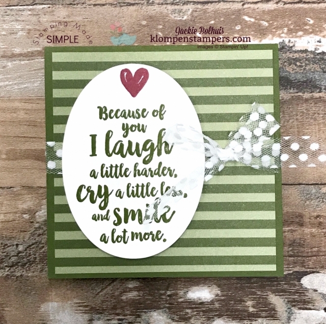 Stampin' Up! Mossy Meadow quick greeting card
