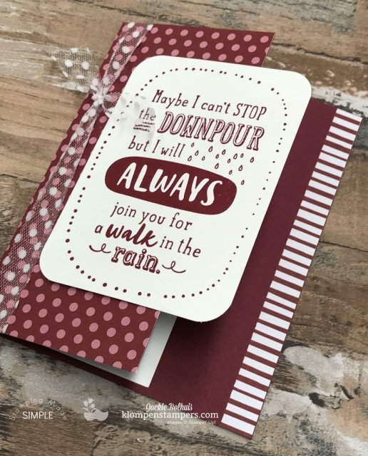 Stampin' Up card using Friendly Conversation stamp set