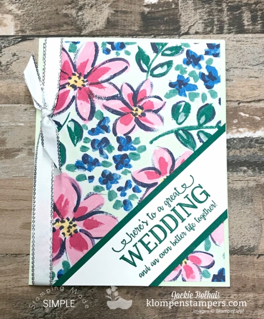 Wedding Card with Garden Impressions designer paper