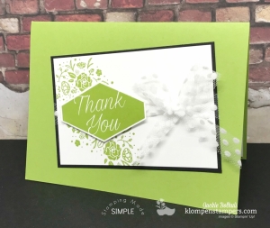 Granny Apple Green with Accented Blooms and Wood Words stamp set
