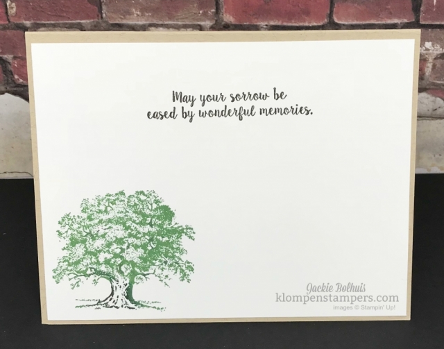 Masculine sympathy card using rooted in nature by stampin' up