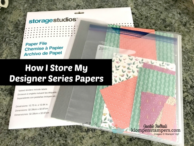 Easy designer paper and scrapbook storage solution