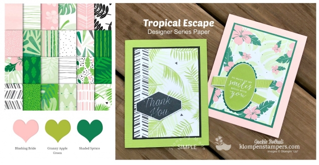 Tropical Escape Designer Series Paper and Simple greeting cards