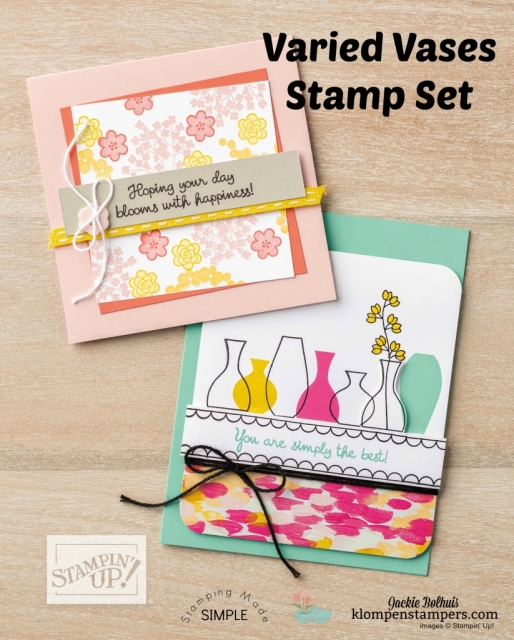 Quick cards using Varied Vases photopolymer stamps by Stampin' Up!