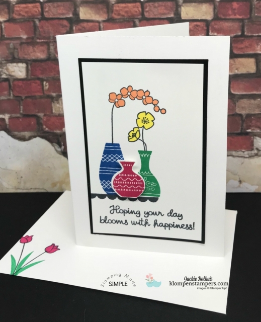 Stampin Up Varied Vases Stamp Set- Blooms with Happiness