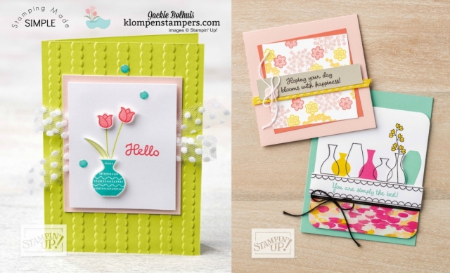 Varied Vases Stampin' Up Card making ideas