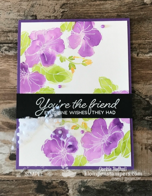 Watercolor Stampin up Blended Seasons handmade card
