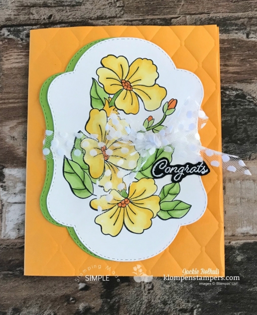 Stampin Blends coloring technique for handmade card